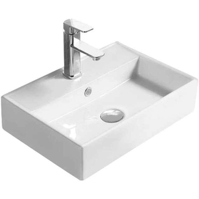 nuie Rectangular Basin W500xD350xH120mm, White NBV178