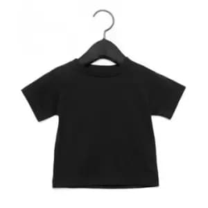 Bella + Canvas Baby Crew Neck T-Shirt (12-18 Months) (Black)