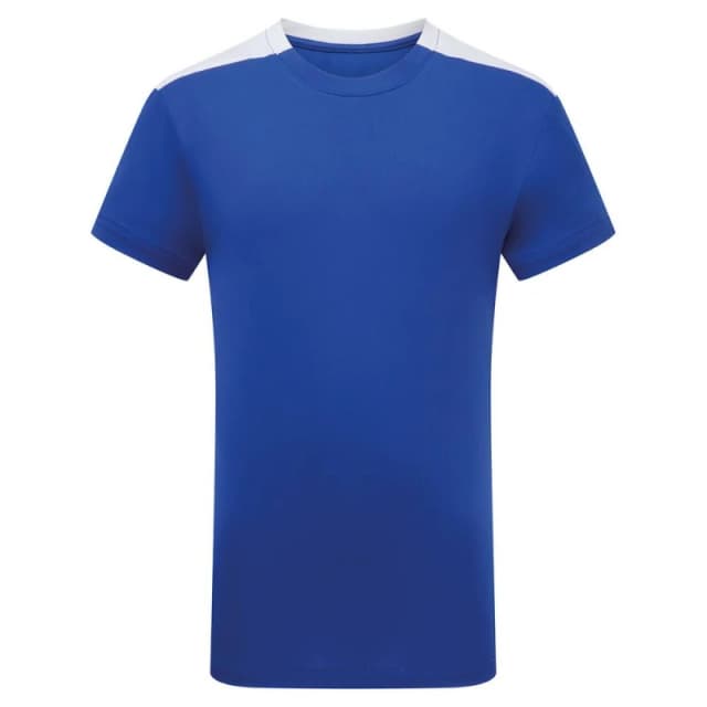 TriDri Performance Contrast T-Shirt in Mid Blue Size: 12-13 Years Mid Blue Unisex 12-13 Years