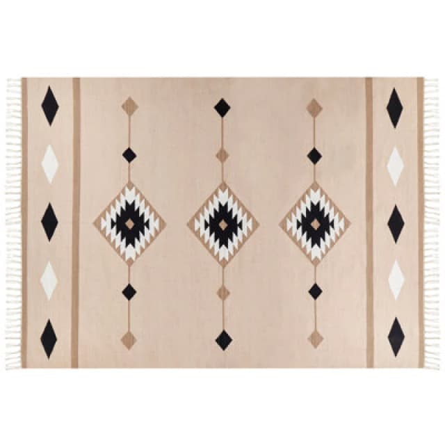 Beliani Rug Berdik Multicolour 200 X 300 Cm Cotton Kilim