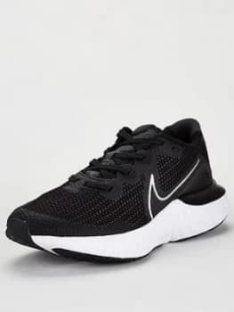 Nike Renew Run Junior Trainers - Black/White