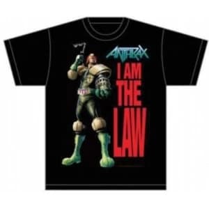Anthrax I Am The Law Mens Black T-Shirt: Large