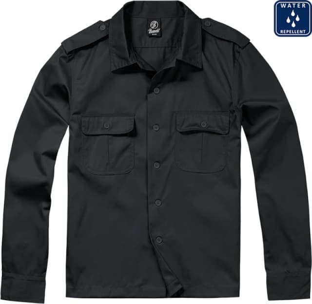 Brandit US longsleeve Shirt, black, Size S for Men