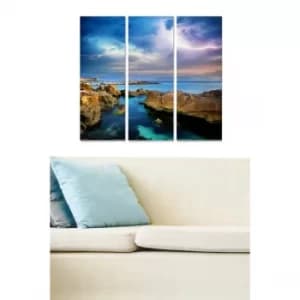 MDF97333901 Multicolor Decorative MDF Painting (3 Pieces)