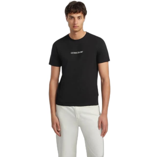 Guess Slim-fit T-Shirt with embroidered logo Guess Noir Male XL