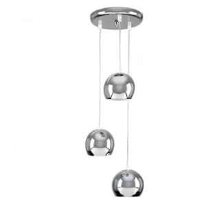 Retro 3-Way Eyeball Ceiling Light in Chrome