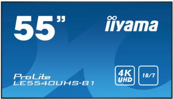 iiyama LE5540UHS-B1 signage display 138.7cm (54.6") LED 4K Ultra HD Black Android