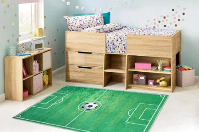 RugsX Bambino 9731 Washing Carpet Pitch, Football For Children Anti Slip - Green 80X150 Cm