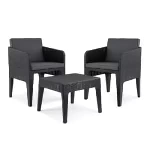 Keter Columbia 2 Seat Balcony Set Grey - Garden & Outdoor