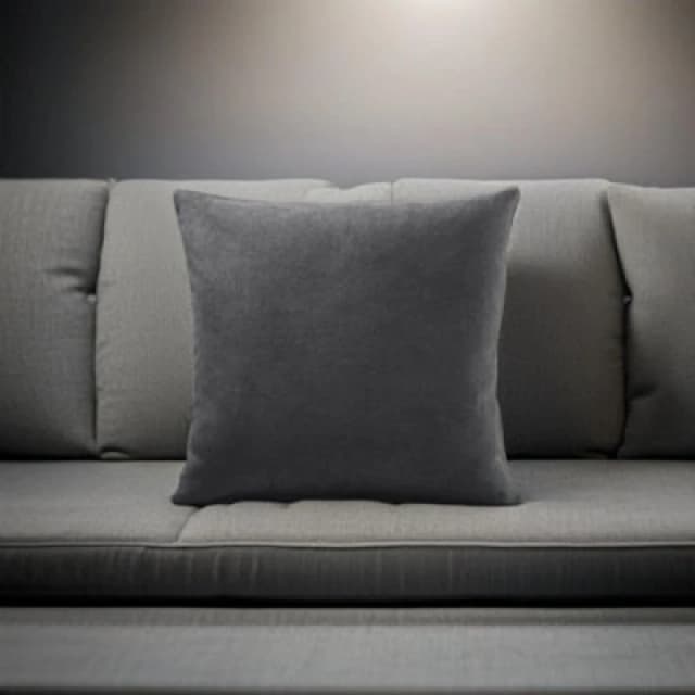 Luxury Living Velvet Chenille Cushion Grey