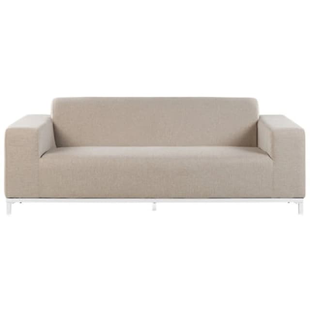 Beliani Garden Sofa 3 Seater Rovigo Beige