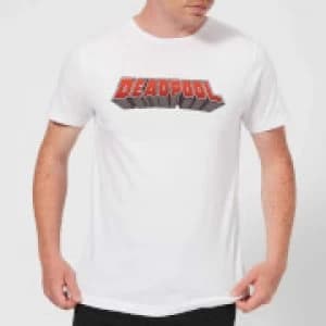 Marvel Deadpool Logo Mens T-Shirt - White - 3XL