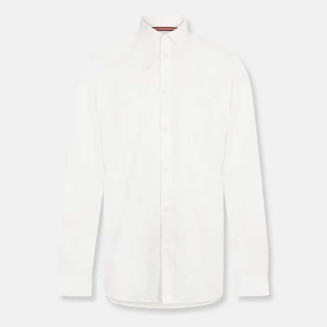 Luke Mens Long-Sleeve Plain Shirt White male Small