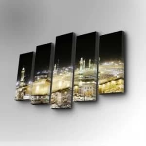5PUC-016 Multicolor Decorative Canvas Painting (5 Pieces)
