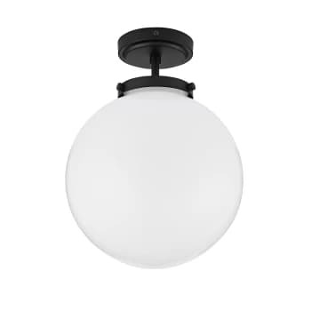 Black Bathroom Globe Ceiling Light - Porto