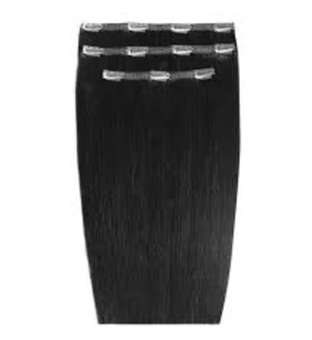 Beauty Works Deluxe Clip-In Extensions 18" 100% Remy Hair - 140 grams, 1 Jet Set Black, Women
