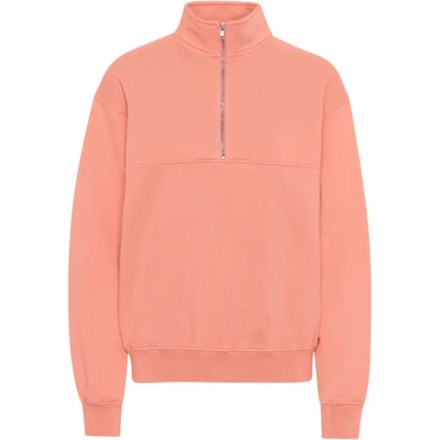 Colorful Standard Sweatshirt 1/4 zip Colorful Standard Organic bright coral Orange Unisex M