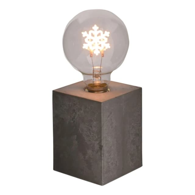 The Christmas Gift Co. Square Snowflake Light with Cement Effect Base Multi