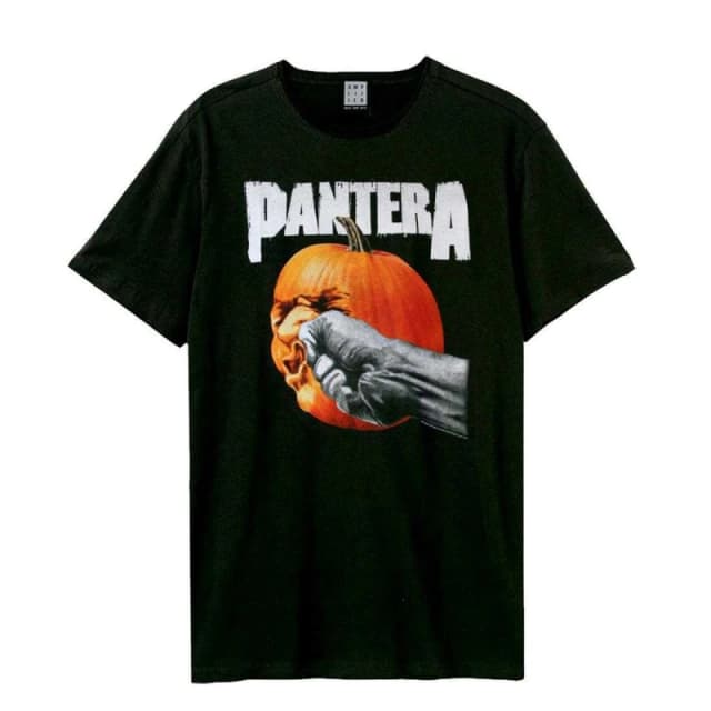Amplified Amplified Men Vulgar Display Of Halloween Pantera T-Shirt in Black Size: X-Small Black XS Male 5063852064076