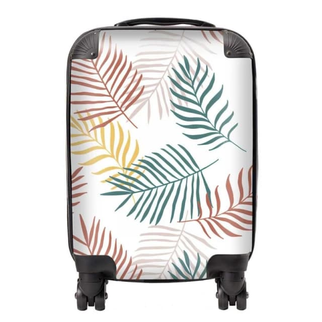 Warren Reed - Designer Palm Branches In Natural Colors Suitcase in Green Size: Large Green Unisex Large