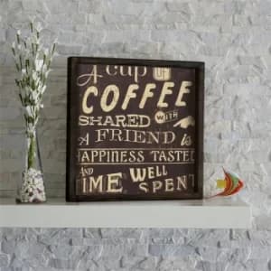 KZM500 Brown Beige Decorative Framed MDF Painting