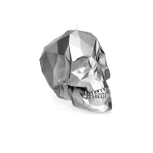 Chrome Large Skull Candle