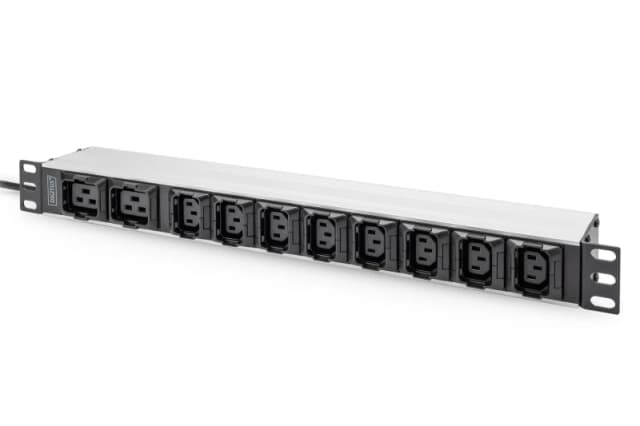 Digitus Digitus DN-95427 19" Server rack cabinet power strip 1 U IEC C13 10A Suitable for (cabinet depths): > 300 mm Aluminium , Aluminium (anodis