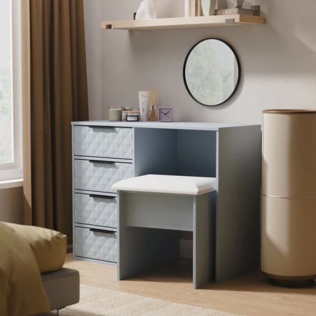 Ready Assembled 2 U Islay 4 Drawer Vanity (Ready Assembled) in Light Blue Light Blue Unisex