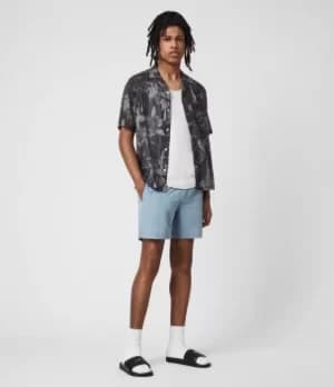 AllSaints Mens Warden Swim Shorts, Marina Blue, Size: S