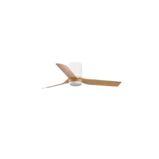 Netlighting Mini Punt Tub Small White Light Wood DC Ceiling Fan 6 Speed White Unisex