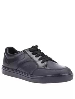 Hush Puppies Shawn Junior School Shoes - Black, Size 2 Older
