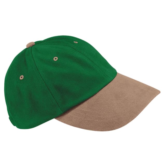 Beechfield Beechfield Men Heavy Brushed Cotton Low Profile Cap in Dark Green Dark Green One Size Male 5063377402971