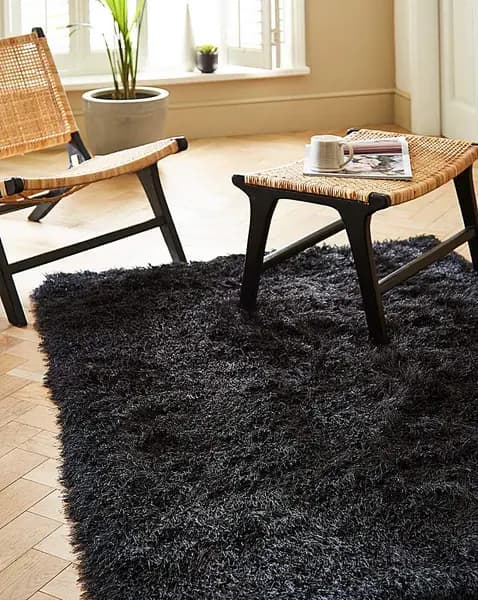 JD Williams Extravagance Cosy Shaggy Rug Dark Grey 60X120 MN15001