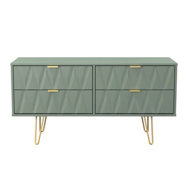 Ready Assembled 2 U Dallas 4 Drawer Bed Box (Ready Assembled) in Pale Green Size: Small Pale Green Unisex Small