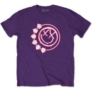 Blink-182 - Six Arrow Smiley Unisex Large T-Shirt - Purple