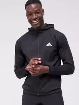 adidas Train D4T Zip Sweat Hoodie - Black Size XL Men