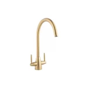 Tamara Twin Lever Brass Kitchen Tap