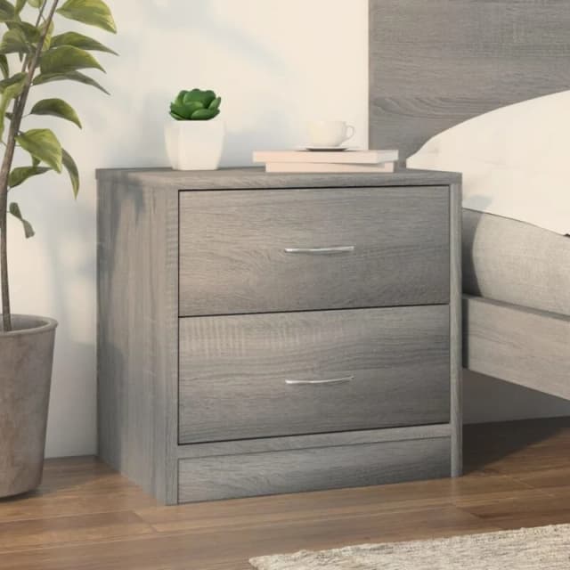 VIDAXL Bedside Cabinet Grey Sonoma 40x30x40cm Engineered Wood Vidaxl 8720286954201