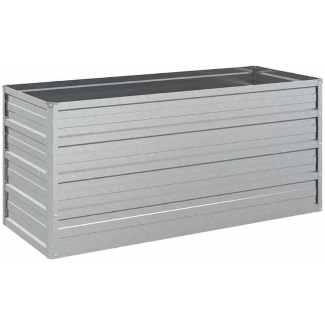 VIDAXL Garden Raised Bed 100x40x45cm Galvanized Steel Silver Vidaxl 8720286661871