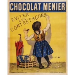 Vintage Metal Sign Retro Advertising Chocolate Menier