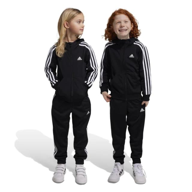 adidas Stripe Poly Tracksuit - Black 5 - 6 Years
