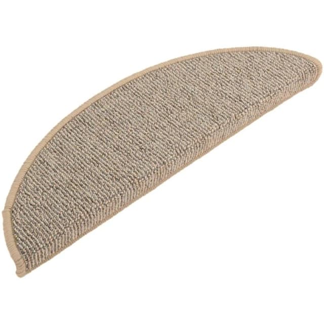 VIDAXL Stair Mats 15 pcs 56x17x3cm Brown Half Round vidaXL 8720286432846