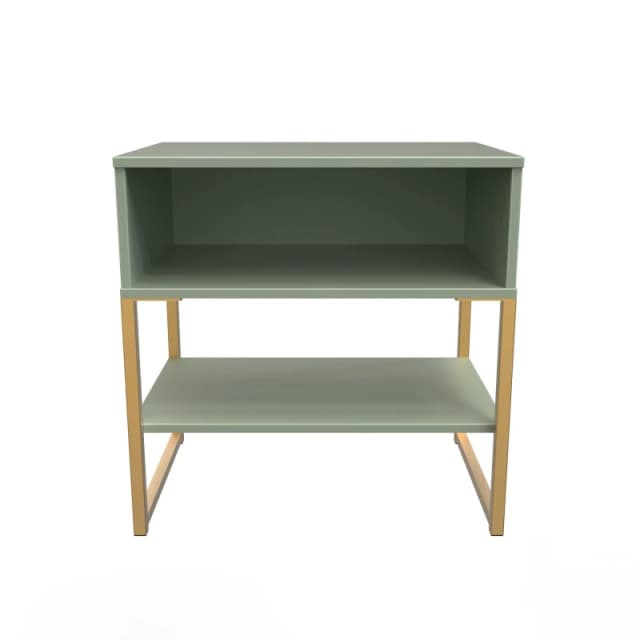 Madrid Open Lamp Table In Reed Green (Ready Assembled)