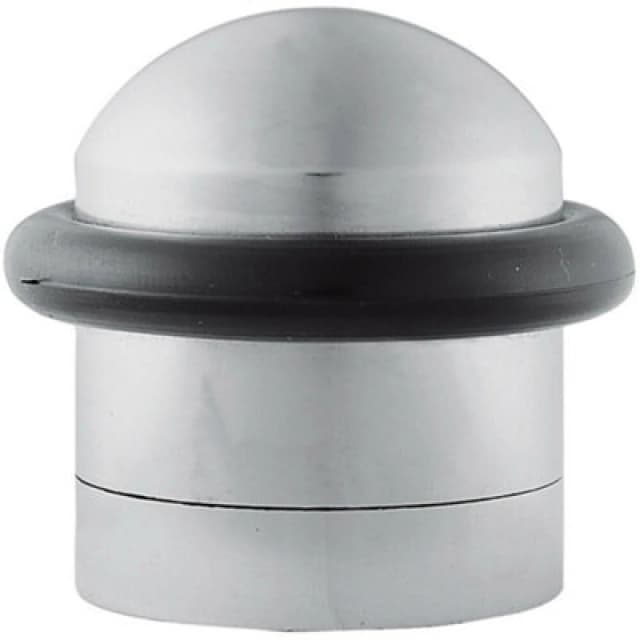 Loops Dome Topped Floor Mounted Door Stop Rubber Buffer 38mm Dia Satin Chrome Multi