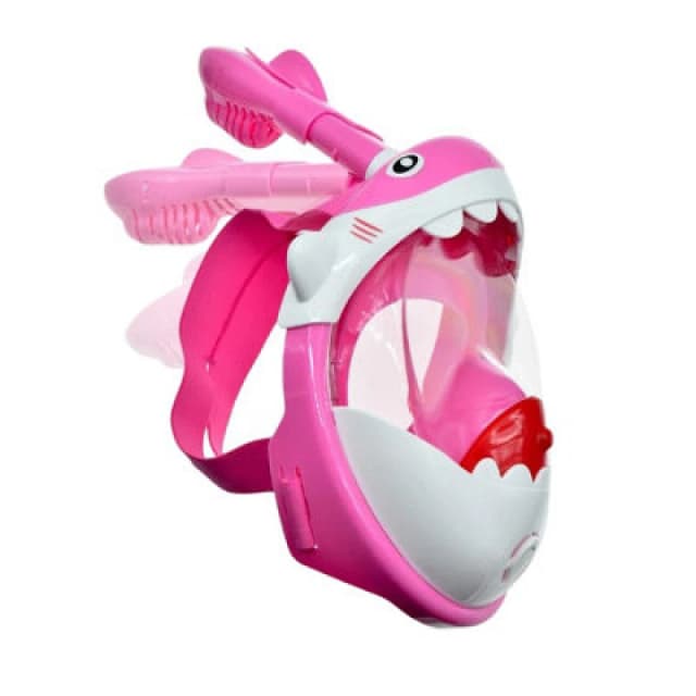 Swimtech Childrens/kids Full Face Snorkel Pink/white (Xs)