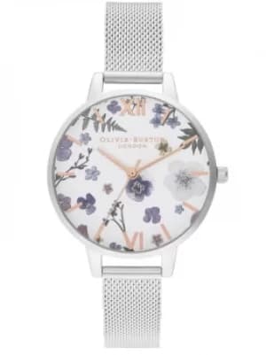 Olivia Burton Artisan Rose Gold Plated Silver Mesh Strap Watch...