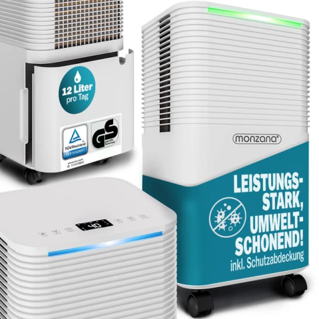 Electric Dehumidifier 44,5x25,5x22cm 12L 24-Hour Timer