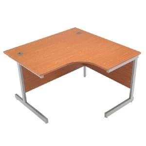 Jemini Oak 1200mm Right Hand Radial Cantilever Desk KF838043