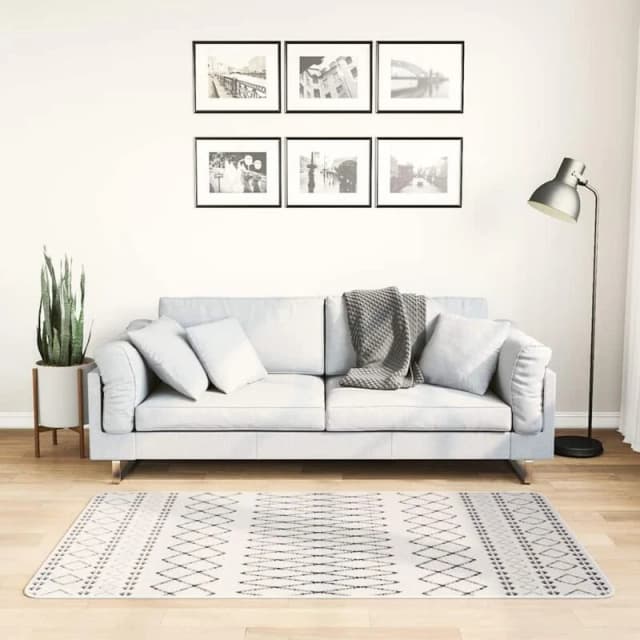 VIDAXL Rug Washable 80x150cm Black and White Anti Slip Vidaxl 8720286654040
