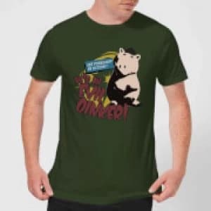 Toy Story Evil Oinker Mens T-Shirt - Forest Green - L